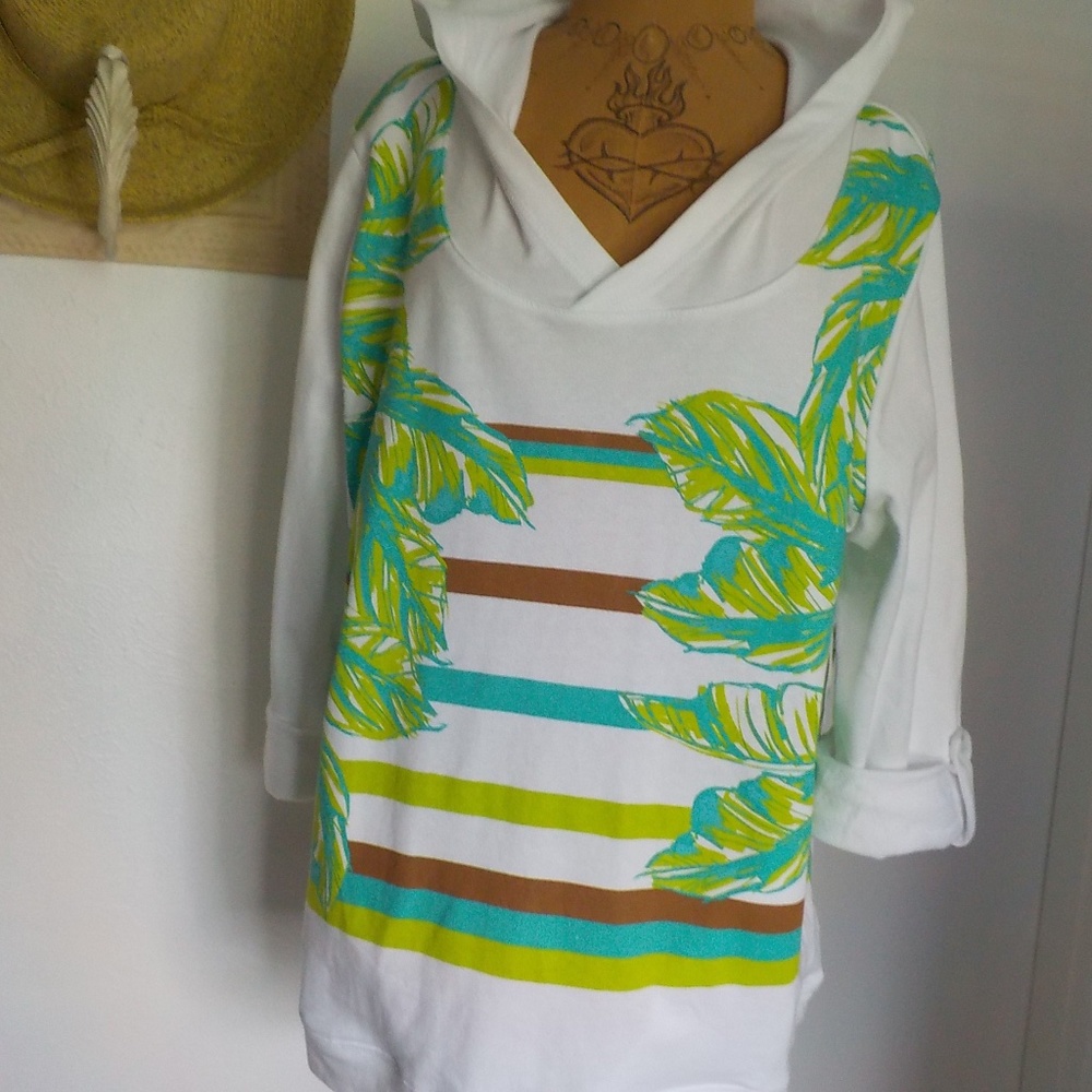 Tropical Hoodie Sweatshirt/Jacket - Picture 2 of 11